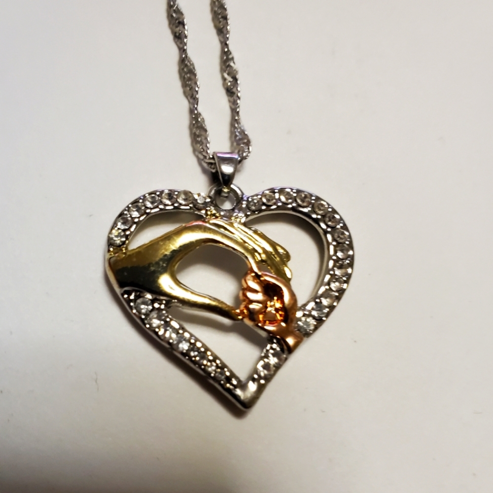 Mother Child Heart Necklace